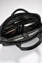 Black Leather Crossbody Laptop & Briefcase Bag 6083 - 7