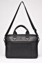 Black Leather Crossbody Laptop & Briefcase Bag 6083 - 5