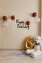 Age Birthday Concept Gold Number Balloon Set Metallic White Caramel