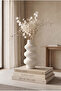Nordic Bohemian Ceramic Look Matte Vase, 18 cm Large Size