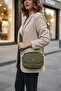 Women's Multi-Compartment Curved Flap Adjustable Shoulder Strap Daily Crossbody Bag