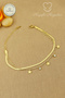 316L Steel Anklet - Italian Crushed Chain with Star Stone Combination 316L Steel Anklet 21+5cm - 2