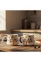 Handcrafted, Double-Sided Embossed Pattern 2-Piece Cup-Mug Set, 5 Different Models - 5