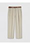 Xside Belted Linen Blend Women's Pleated Trousers - 4
