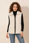 Women's Shirt Collar Plush White Vest - 6