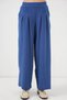 Women's High Waist Pleated Wide Leg Indigo Palazzo Pants - 5