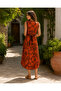 Brick Red Defne Muslin Dress