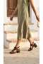 Square Toe Double Strap Thick Vintage Heeled Women's Summer Sandals Shoes - 7