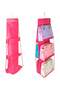 6 Pocket Clear Purse Handbags Organizer Door Closet Shelf Hanging Storage Bag Purple 20*10*20cm - 4