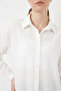Women's Oversize Cut Cotton White Shirt - 2