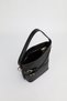 Women's Black Double Belt Detailed Bucket Model Hand Shoulder Crossbody Bag Belle - 8