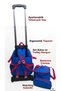 2-Stage Wheeled Backpack with Character Pattern for Boys, Blue, Set of 3, Elementary School Backpack, 40*27*17cm - 5