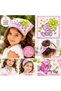 Pink Teddy Bear Patterned Cotton Fabric Bandana Scarf Neck Gaiter Scarf Children's Hair Band Accessory Pink