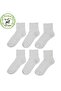 White Bamboo Children's Socket School Socks 6-Pack - Premium Socks with All Embossed and Floral Embroidery Detail - 2
