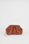 Women's Orchid Tan Lined Handbag and Shoulder Bag with Removable Chain Strap