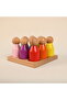 Peg Doll Set and Table 9 Colors Educational Toy Wooden Toy