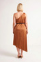 Women's Plus Size Asymmetrical Collar One Shoulder Satin Woven Midi Dress Sleeveless A-Line Cut Daily Casual - 5