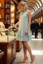 Women's Sleeveless Halter Neck Modal Fabric Shift Cut Mini Dress Unlined Comfortable Casual Modern Stylish Elegant