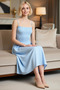 Women's Maxi Dress Thin Straps Square Neck Sleeveless A-Line Textured Knitted Casual Comfortable Daily Modern - 3