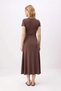 Women's Midi Length Crew Neck Short Sleeve Shift Cut Silky Interlock Knitted Dress Casual Daily Modern - 5