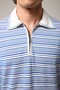 Polo Collar Striped Thin Knitwear T-Shirt - 6
