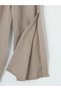 Beige Easy-To-Wear Women's Trousers with Snap Buttons on the Sides - 6