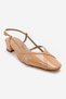 Olena Dark Beige Patent Leather Women's Heeled Sandals - 3