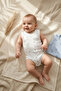 100% Cotton Teddy Bear Patterned Sleeveless 2-Piece Baby Bodysuit Set - Blue and White Color Options 0-12 Months - 2