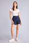 100% Cotton Mom Fit High Waist Short Leg Jean Blue Black Shorts H0597Ax26Hs - 3