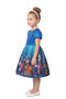 - Pleated Satin Special Occasion Dress - Royal Blue - 1Y to 10Y - 2