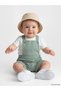Lcw Baby Green Striped Baby Boy Salopet and T-Shirt Set