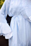 Baby Blue Layered Dress with Tie at the Waist - 4
