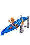 Metal Machines 6-Lane Raptor Attack Playset, Blue and Orange, Dinosaur Theme, Ages 4+ - 3
