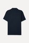 Men's Navy Blue Striped Regular Fit Resort Collar Short Sleeve Shirt - 2
