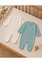 2-Piece Baby Sleep and Play Jumpsuit with Booties and Snap Fasteners, 100% Cotton - 4