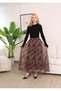 Leopard Print Lined Tulle Skirt - 3