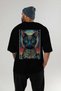 For the Love of Cats 66 Cats Printed Black Oversize T-Shirt 100% Cotton Unisex Cat Lover Premium Design - 5
