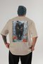 40 Cats for the Sake of Cats Printed Beige Oversize T-Shirt 100% Cotton Unisex Cat Lover Premium Design - 2