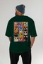 42 Cats for the Sake of Cats Printed Green Oversize T-Shirt 100% Cotton Unisex Cat Lover Premium Design - 4