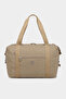 Medium Size Waterproof Extra Light Crinkle Fabric Hand Luggage and Sports Bag Light Brown