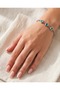 Arzelis 3 Evil Eye Beaded Minimal Steel Bracelet - 2