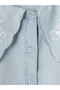 Vizyon New Season Baby Collar Girl's Jean Shirt - 2