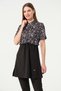 Women's Short Sleeve Semi-Covered Hijab Swimsuit with Tights Bonnet Suit Short Arm Swimsuit - 5