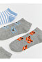 Nevavm Patterned Boys' Booties Socks with Difference in Color, Pack of 5 - 2