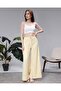 Nills Crepe Fabric Elastic Waist Comfortable Fit Women's Trousers Nills00004 - 7