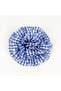Blue and White Gingham Large Rose Clip Buckle - 6