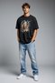 Oversize Unisex 100% Cotton Horse Printed Black T-Shirt |   Western Graphic Text Streetwear T-Shirt - 6