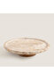 Latia Wooden Base Marble Cake Stand Natural - 3
