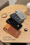 iPhone 17 Compatible Orange Luxury Stone Glitter Premium Phone Case with Camera Protection - 3
