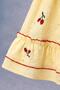 Girl's Cherry Embroidered Lace Collar Brode Dress with Hat - 100% Cotton Lining - 6